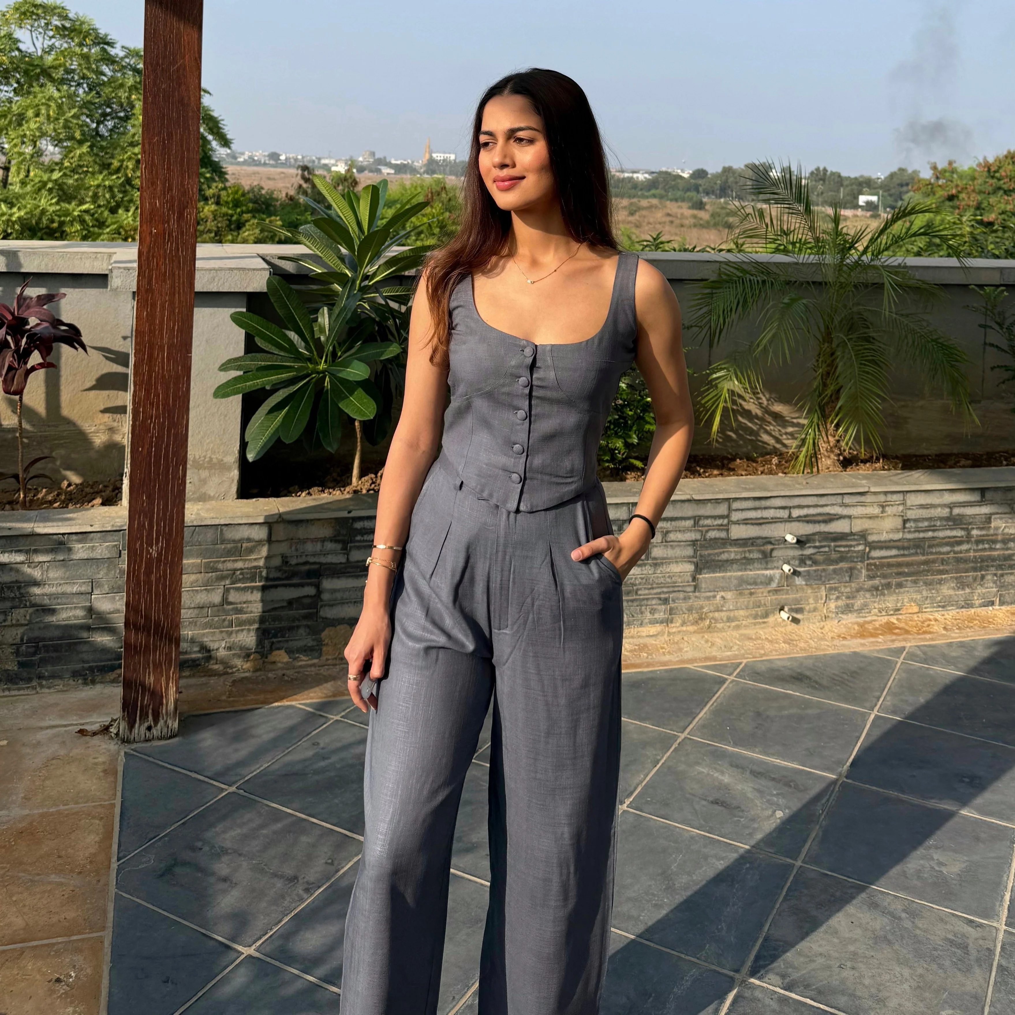 Bella Bustier Top (Grey) - Image 3