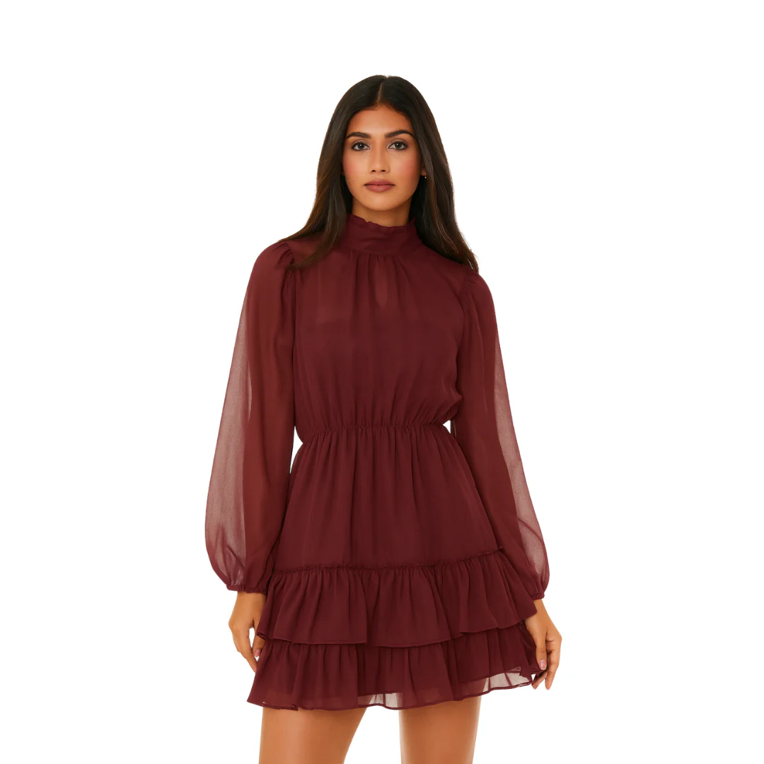 Celine Mini Dress (Purple) - Image 7