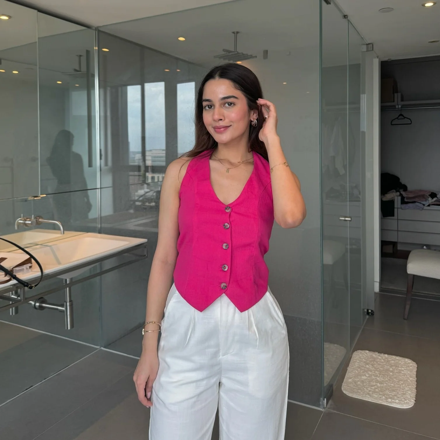 Geneva Vest - Hot Pink - Image 3